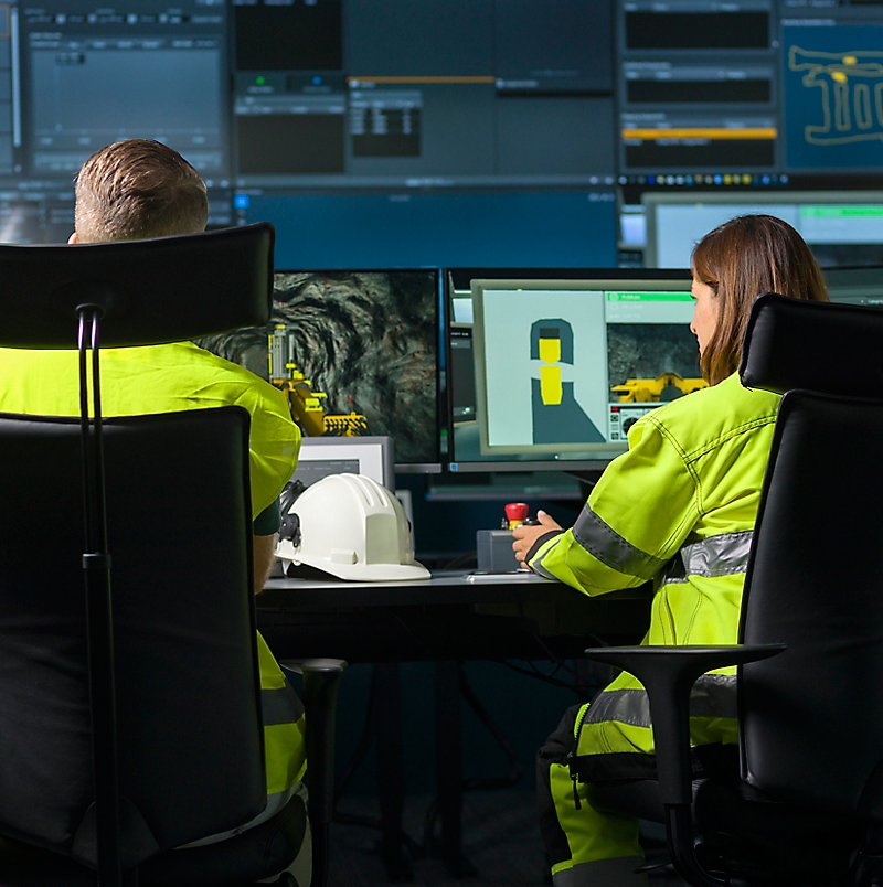 Automation and information, two employees is working together